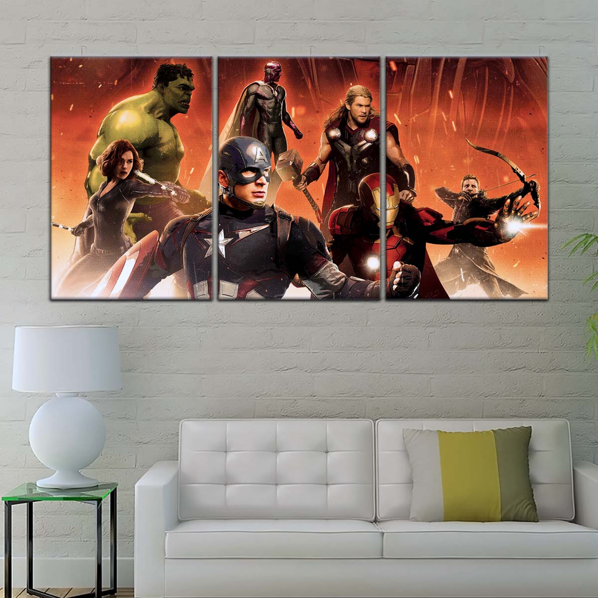 Marvel Wall Art - MCU5052 - Black Widow - Hulk - Captain America - Thor - Vision - Iron Man - Clint Barton - Avengers Age Of Ultron - Marvel Cinematic Universe Poster - Marvel Cinematic Universe Canvas