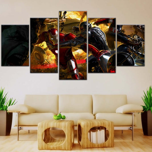 Marvel Wall Art - MCU5065 - Avengers Age of Ultron - Hulk - Clint Barton - Iron Man - Ultron - Black Widow - Captain America - Thor - Marvel Cinematic Universe Poster - Marvel Cinematic Universe Canvas