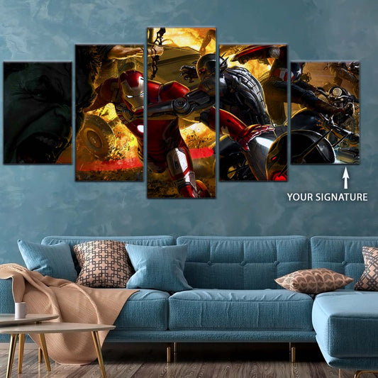 Marvel Wall Art - MCU5065 - Avengers Age of Ultron - Hulk - Clint Barton - Iron Man - Ultron - Black Widow - Captain America - Thor - Marvel Cinematic Universe Poster - Marvel Cinematic Universe Canvas