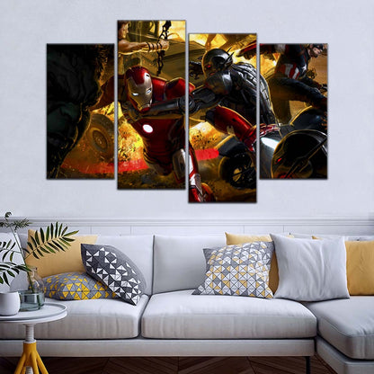 Marvel Wall Art - MCU5065 - Avengers Age of Ultron - Hulk - Clint Barton - Iron Man - Ultron - Black Widow - Captain America - Thor - Marvel Cinematic Universe Poster - Marvel Cinematic Universe Canvas