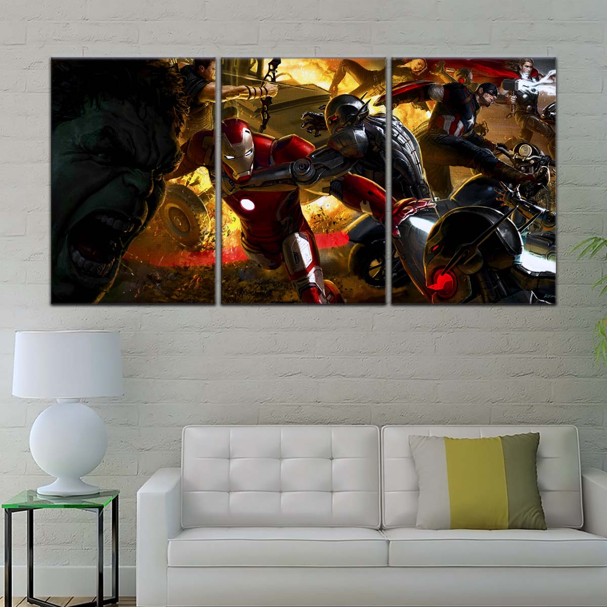 Marvel Wall Art - MCU5065 - Avengers Age of Ultron - Hulk - Clint Barton - Iron Man - Ultron - Black Widow - Captain America - Thor - Marvel Cinematic Universe Poster - Marvel Cinematic Universe Canvas