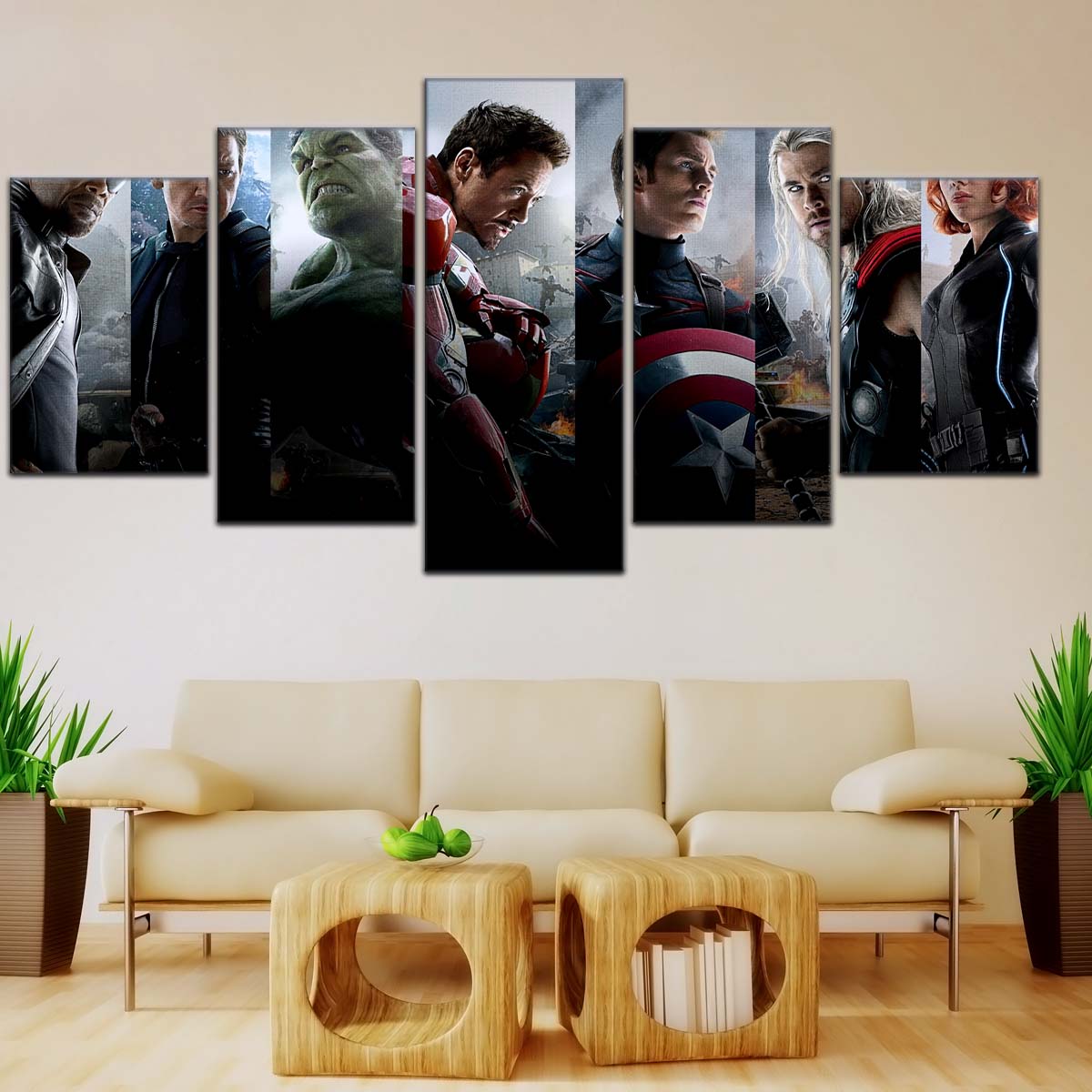 Marvel Wall Art - MCU5066 - Avengers Age of Ultron - Nick Fury - Clint Barton - Hulk - Iron Man - Captain America - Thor - Black Widow - Marvel Cinematic Universe Poster - Marvel Cinematic Universe Canvas