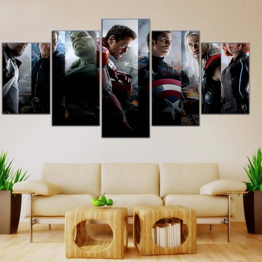 Marvel Wall Art - MCU5066 - Avengers Age of Ultron - Nick Fury - Clint Barton - Hulk - Iron Man - Captain America - Thor - Black Widow - Marvel Cinematic Universe Poster - Marvel Cinematic Universe Canvas
