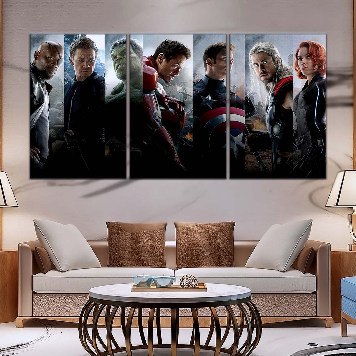 Marvel Wall Art - MCU5066 - Avengers Age of Ultron - Nick Fury - Clint Barton - Hulk - Iron Man - Captain America - Thor - Black Widow - Marvel Cinematic Universe Poster - Marvel Cinematic Universe Canvas