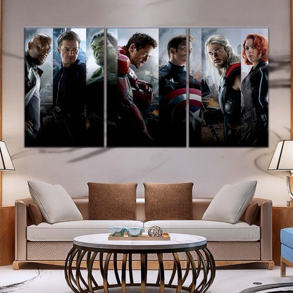 Marvel Wall Art - MCU5066 - Avengers Age of Ultron - Nick Fury - Clint Barton - Hulk - Iron Man - Captain America - Thor - Black Widow - Marvel Cinematic Universe Poster - Marvel Cinematic Universe Canvas