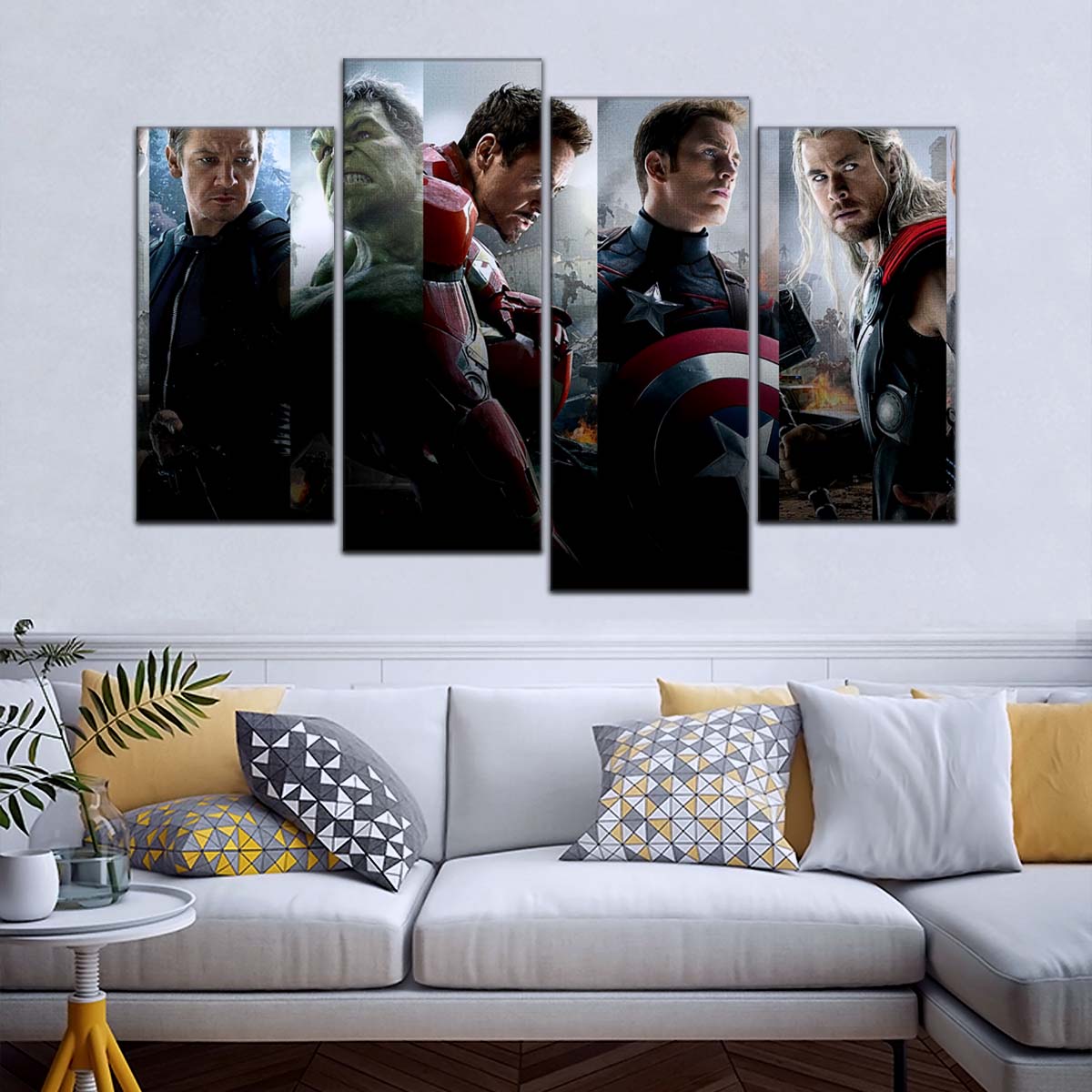 Marvel Wall Art - MCU5066 - Avengers Age of Ultron - Nick Fury - Clint Barton - Hulk - Iron Man - Captain America - Thor - Black Widow - Marvel Cinematic Universe Poster - Marvel Cinematic Universe Canvas