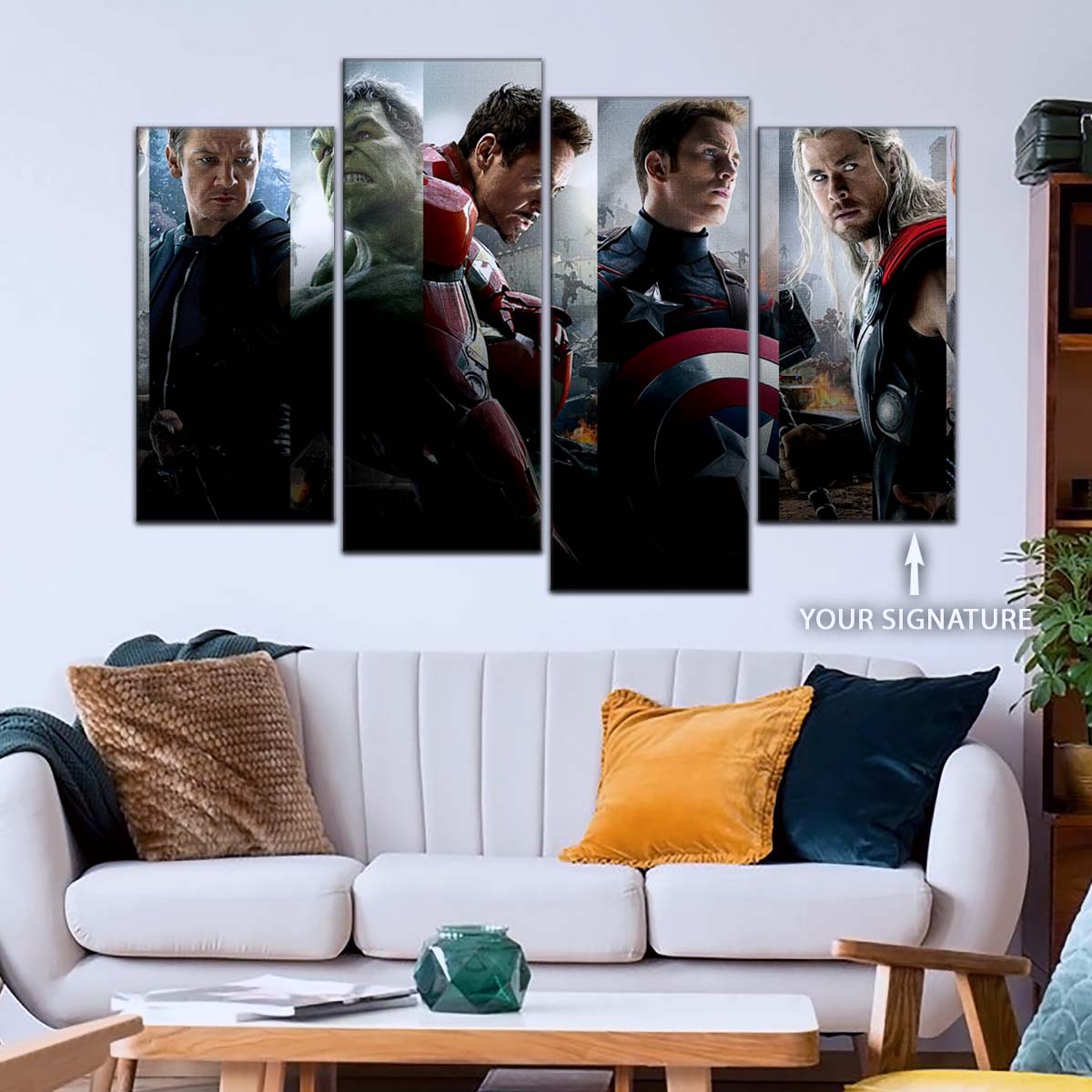 Marvel Wall Art - MCU5066 - Avengers Age of Ultron - Nick Fury - Clint Barton - Hulk - Iron Man - Captain America - Thor - Black Widow - Marvel Cinematic Universe Poster - Marvel Cinematic Universe Canvas