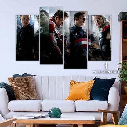 Marvel Wall Art - MCU5066 - Avengers Age of Ultron - Nick Fury - Clint Barton - Hulk - Iron Man - Captain America - Thor - Black Widow - Marvel Cinematic Universe Poster - Marvel Cinematic Universe Canvas