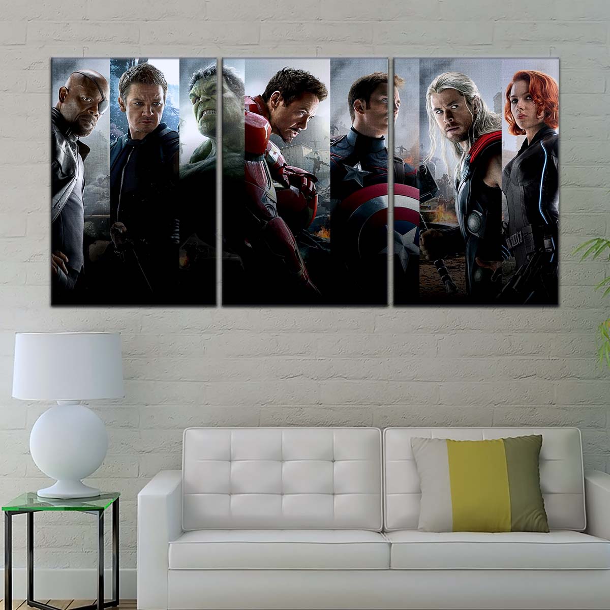 Marvel Wall Art - MCU5066 - Avengers Age of Ultron - Nick Fury - Clint Barton - Hulk - Iron Man - Captain America - Thor - Black Widow - Marvel Cinematic Universe Poster - Marvel Cinematic Universe Canvas