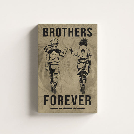 Naruto Canvas Wall Art - NA004 - Naruto Uzumaki - Sasuke Uchiha - Brothers Forever