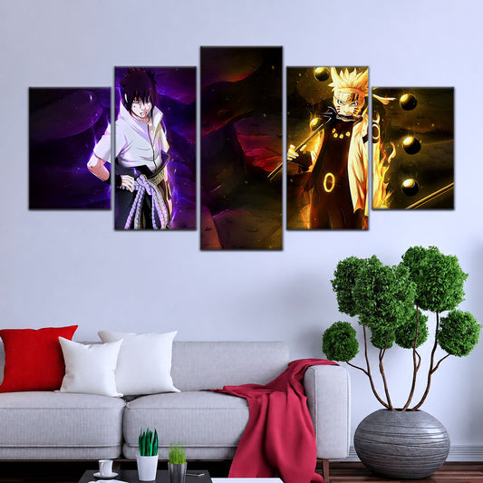 Naruto Canvas Wall Art - NA5005 - Naruto Uzumaki - Sasuke Uchiha