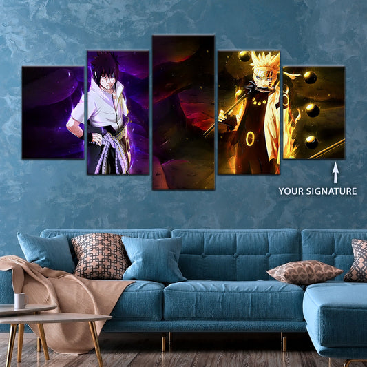 Naruto Canvas Wall Art - NA5005 - Naruto Uzumaki - Sasuke Uchiha