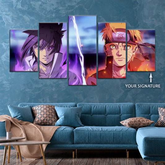 Naruto Canvas Wall Art - NA5007 - Naruto Uzumaki - Sasuke Uchiha