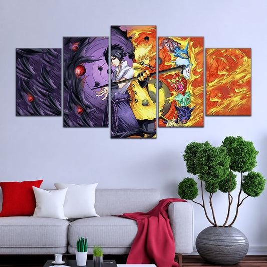 Naruto Canvas Wall Art - NA5010 - Naruto Uzumaki - Sasuke Uchiha