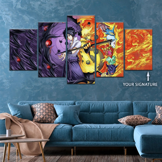 Naruto Canvas Wall Art - NA5010 - Naruto Uzumaki - Sasuke Uchiha