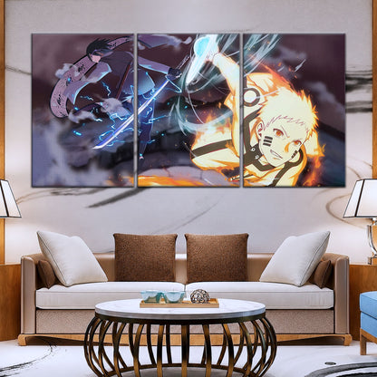 Naruto Canvas Wall Art - NA5012 - Naruto Uzumaki - Sasuke Uchiha