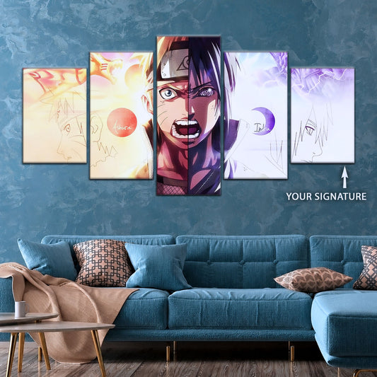 Naruto Canvas Wall Art - NA5026 - Naruto Uzumaki - Sasuke Uchiha