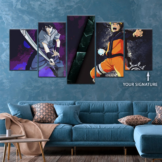 Naruto Canvas Wall Art - NA5055 - Naruto Uzumaki - Sasuke Uchiha