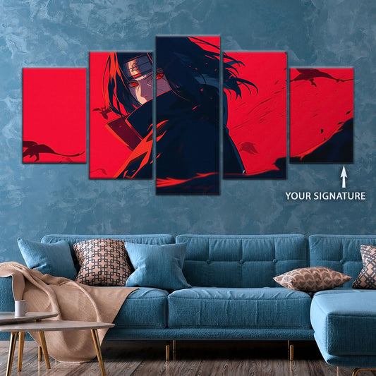 Naruto Canvas Wall Art - NA5064 - Itachi Uchiha Sharingan Blaze