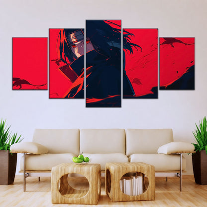 Naruto Canvas Wall Art - NA5064 - Itachi Uchiha Sharingan Blaze