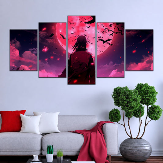 Naruto Canvas Wall Art - NA5073 - Itachi Uchiha Moonlight Silhouette