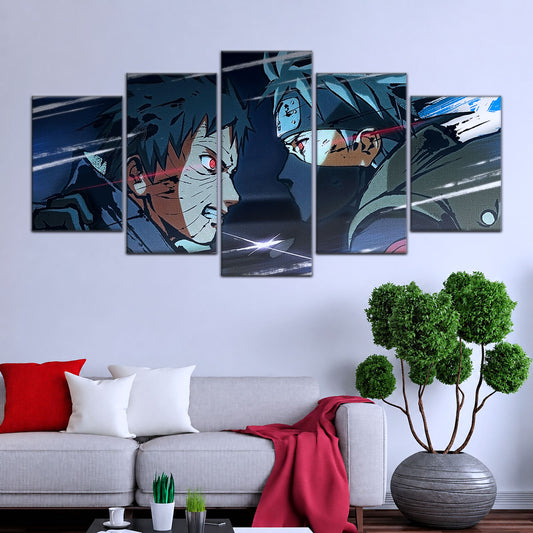Naruto Canvas Wall Art - NA5075 - Obito Uchiha Vs Kakashi Hatake