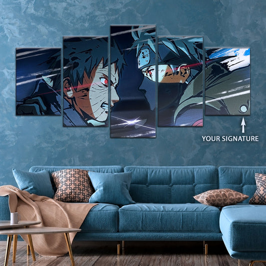 Naruto Canvas Wall Art - NA5075 - Obito Uchiha Vs Kakashi Hatake