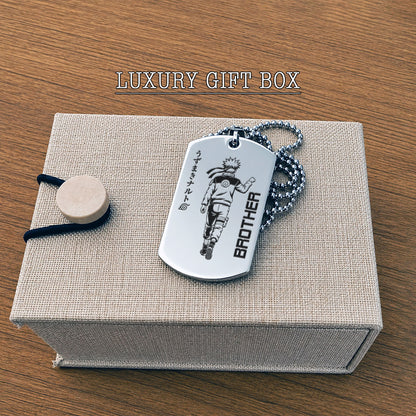 Naruto Engraved Dog Tag Necklace - NAD005 - Naruto Uzumaki - Sasuke Uchiha - Brother Forever