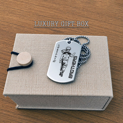 Naruto Engraved Dog Tag Necklace - NAD025 - Naruto Uzumaki - Sasuke Uchiha - Brothers Forever