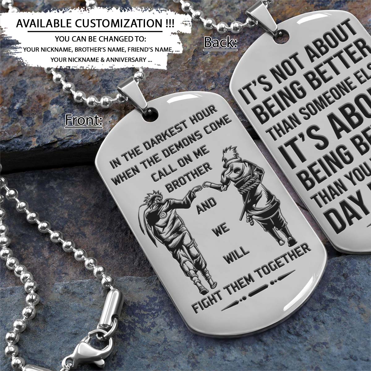 NARUTO ENGRAVE DOG TAG