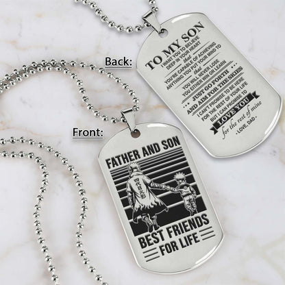 Naruto Dog Tag - Father And Son Best Friends For Life - Uzumaki Naruto  - Namikaze Minato - Naruto Necklace - Engrave Dog Tag