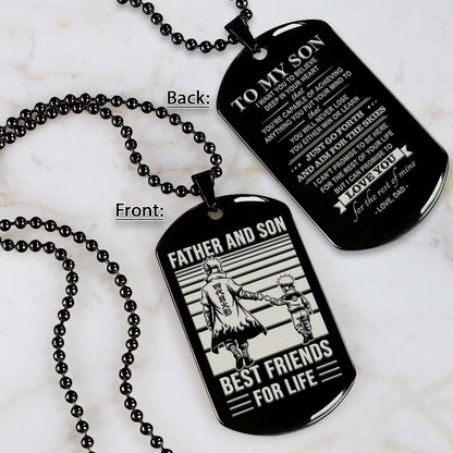 Naruto Dog Tag - Father And Son Best Friends For Life - Uzumaki Naruto  - Namikaze Minato - Naruto Necklace - Engrave Dog Tag