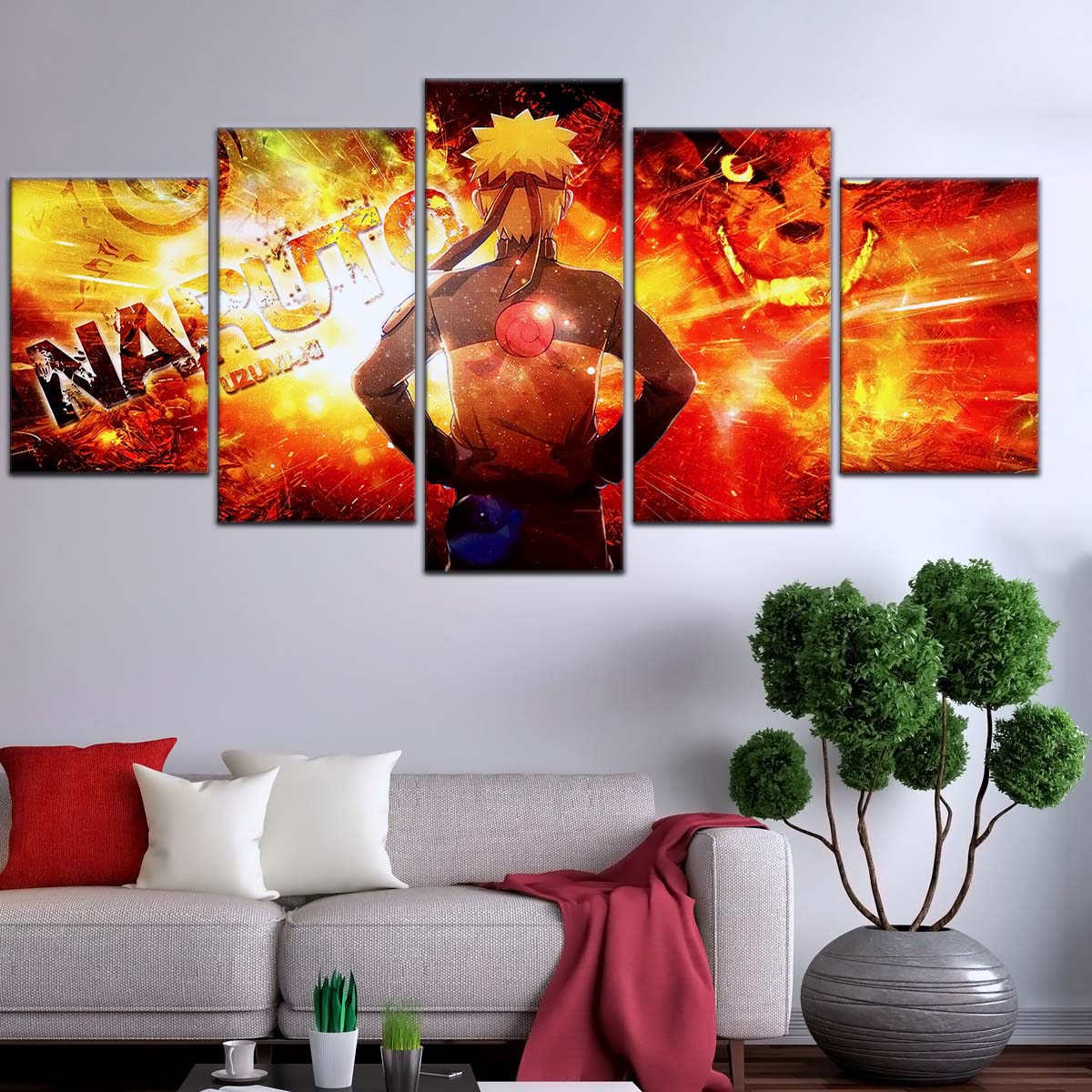 Naruto Wall Art - NA5004 - Kyūbi Power Naruto Uzumaki - Naruto Poster - Naruto Canvas