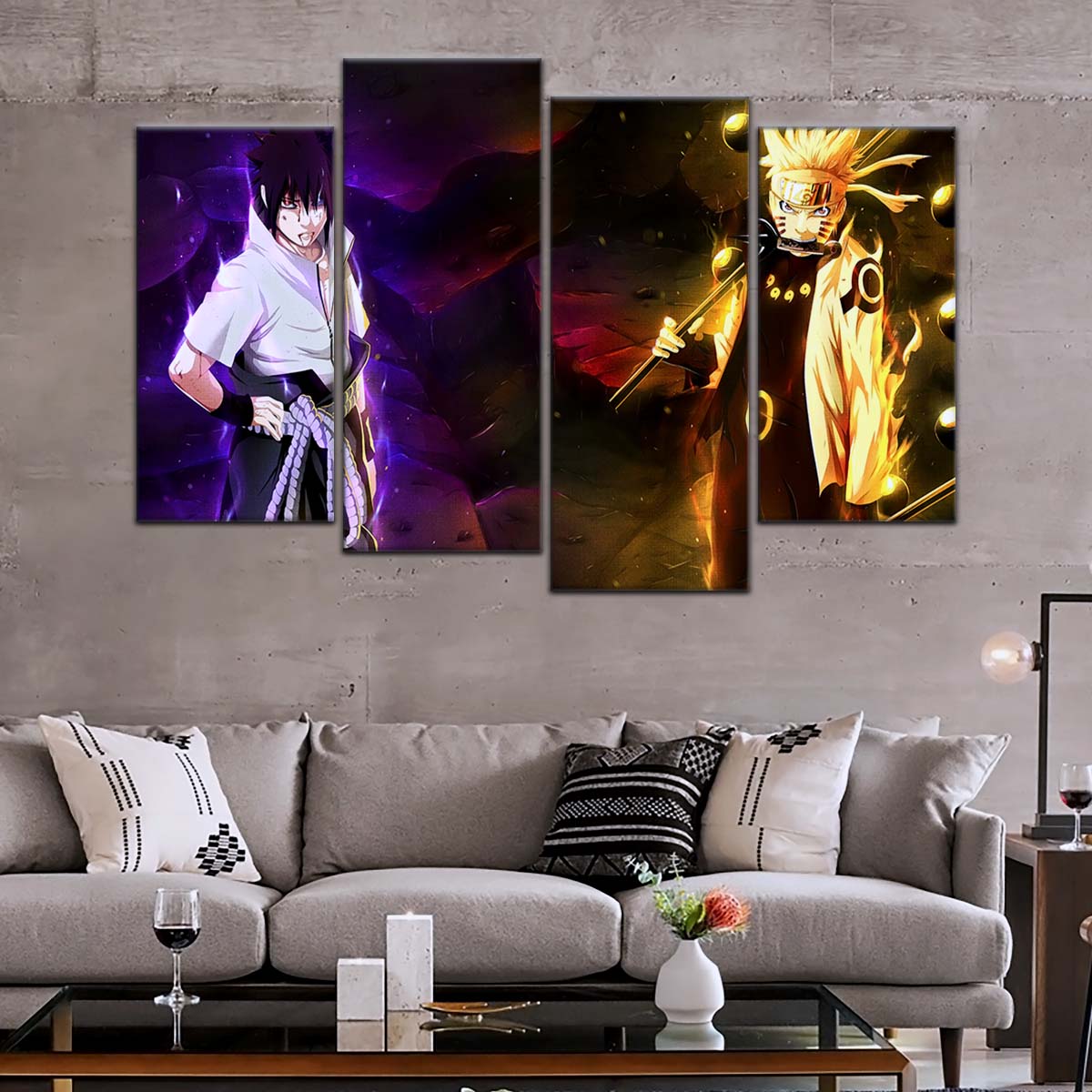 Naruto Wall Art - NA5005 - Naruto Uzumaki - Sasuke Uchiha - Naruto Poster - Naruto Canvas
