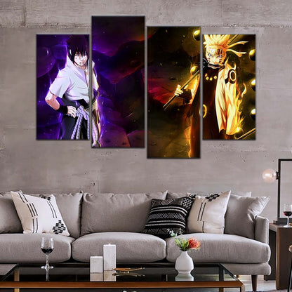 Naruto Wall Art - NA5005 - Naruto Uzumaki - Sasuke Uchiha - Naruto Poster - Naruto Canvas