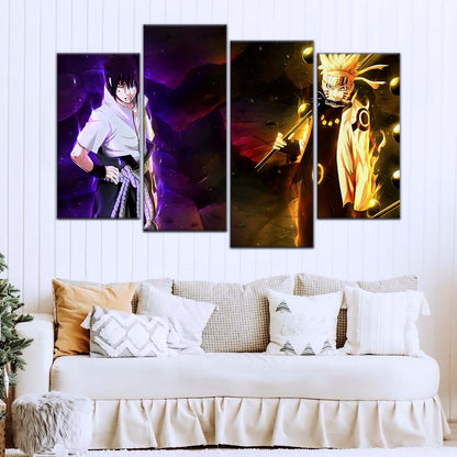 Naruto Wall Art - NA5005 - Naruto Uzumaki - Sasuke Uchiha - Naruto Poster - Naruto Canvas