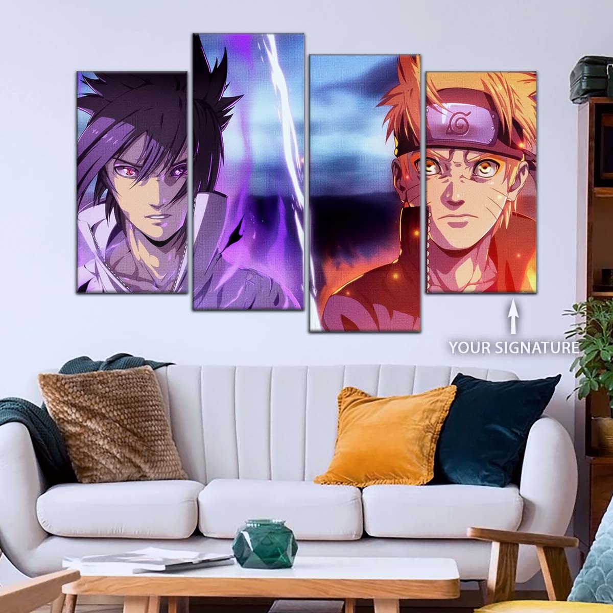 Naruto Wall Art - NA5007 - Naruto Uzumaki - Sasuke Uchiha - Naruto Poster - Naruto Canvas