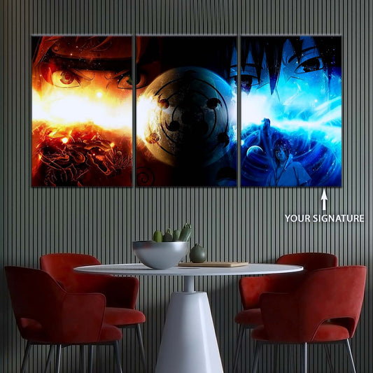 Naruto Wall Art - NA5050 - Naruto Uzumaki Vs Sasuke Uchiha - Naruto Poster - Naruto Canvas