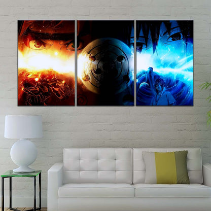 Naruto Wall Art - NA5050 - Naruto Uzumaki Vs Sasuke Uchiha - Naruto Poster - Naruto Canvas