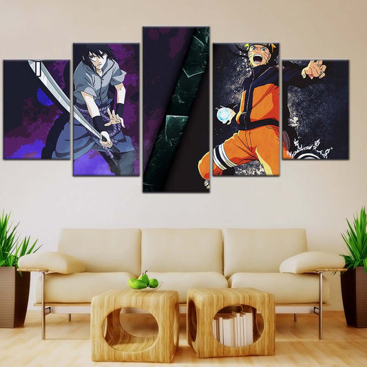 Naruto Wall Art - NA5055 - Naruto Uzumaki & Sasuke Uchiha Epic Showdown- Naruto Poster - Naruto Canvas