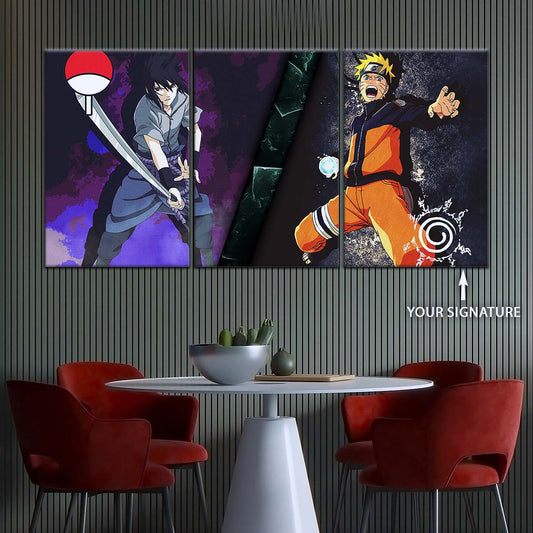 Naruto Wall Art - NA5055 - Naruto Uzumaki & Sasuke Uchiha Epic Showdown- Naruto Poster - Naruto Canvas
