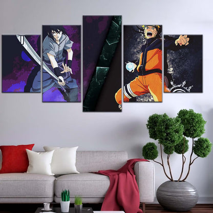 Naruto Wall Art - NA5055 - Naruto Uzumaki & Sasuke Uchiha Epic Showdown- Naruto Poster - Naruto Canvas