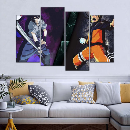 Naruto Wall Art - NA5055 - Naruto Uzumaki & Sasuke Uchiha Epic Showdown- Naruto Poster - Naruto Canvas