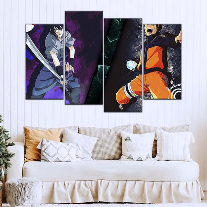 Naruto Wall Art - NA5055 - Naruto Uzumaki & Sasuke Uchiha Epic Showdown- Naruto Poster - Naruto Canvas