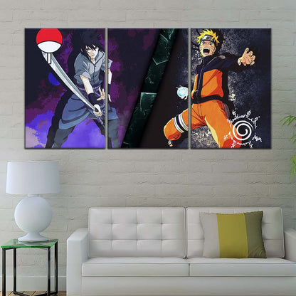 Naruto Wall Art - NA5055 - Naruto Uzumaki & Sasuke Uchiha Epic Showdown- Naruto Poster - Naruto Canvas