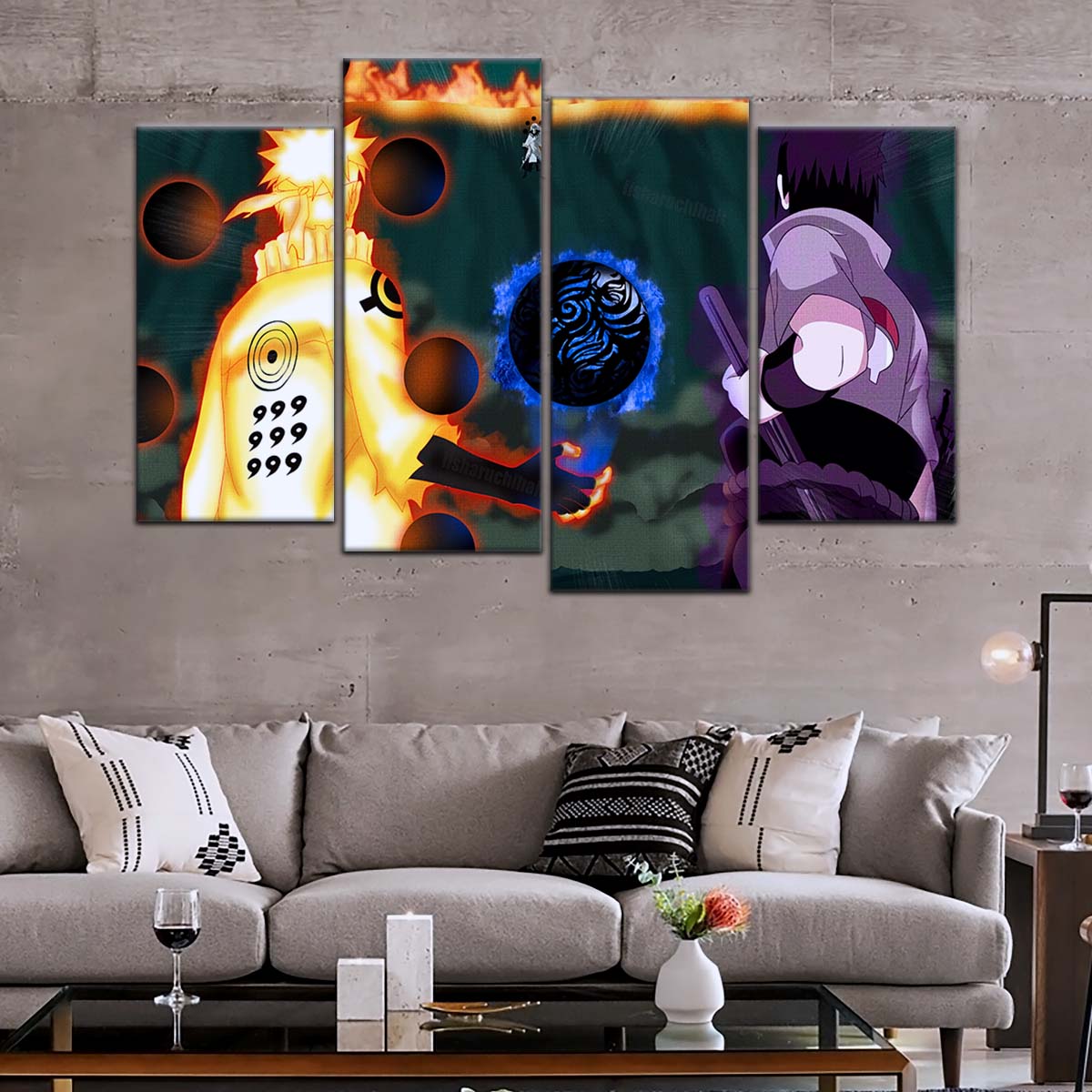 Naruto Wall Art - NA5056 - Naruto Uzumaki - Sasuke Uchiha - Naruto Poster - Naruto Canvas