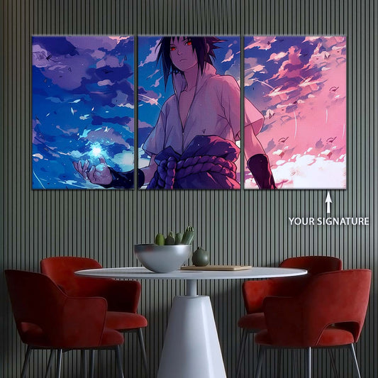 Naruto Wall Art - NA5059 - Sasuke Uchiha With Sharingan And Chidori - Naruto Poster - Naruto Canvas