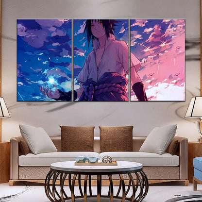 Naruto Wall Art - NA5059 - Sasuke Uchiha With Sharingan And Chidori - Naruto Poster - Naruto Canvas