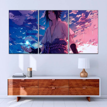 Naruto Wall Art - NA5059 - Sasuke Uchiha With Sharingan And Chidori - Naruto Poster - Naruto Canvas