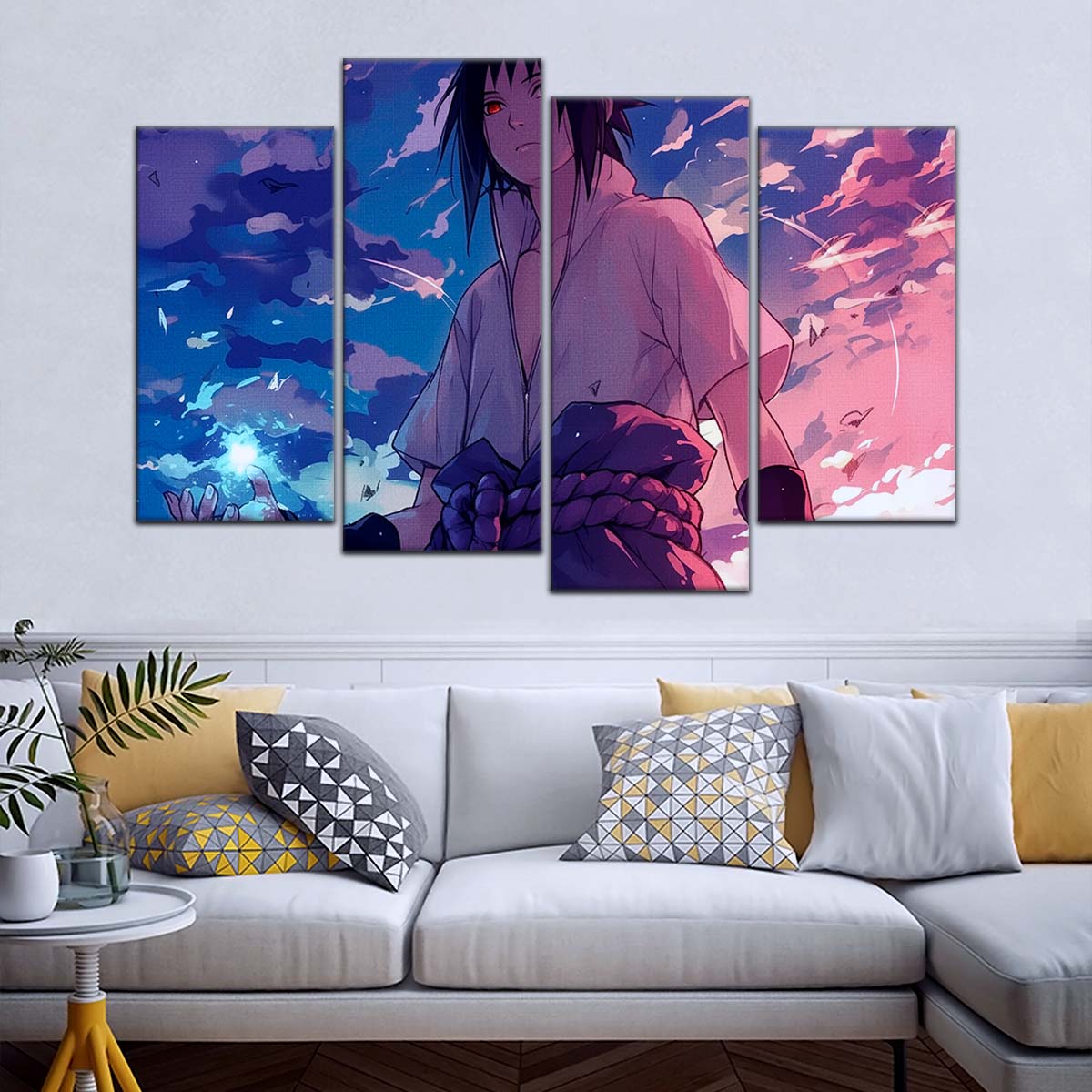 Naruto Wall Art - NA5059 - Sasuke Uchiha With Sharingan And Chidori - Naruto Poster - Naruto Canvas